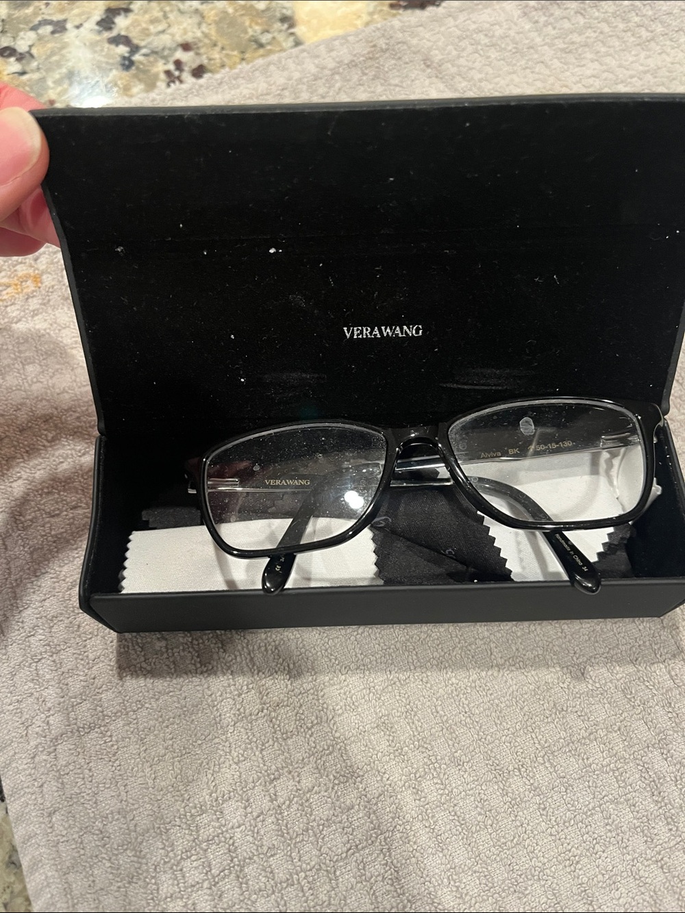 Vera Wang Black Rectangular Women’s Eyeglass Frames